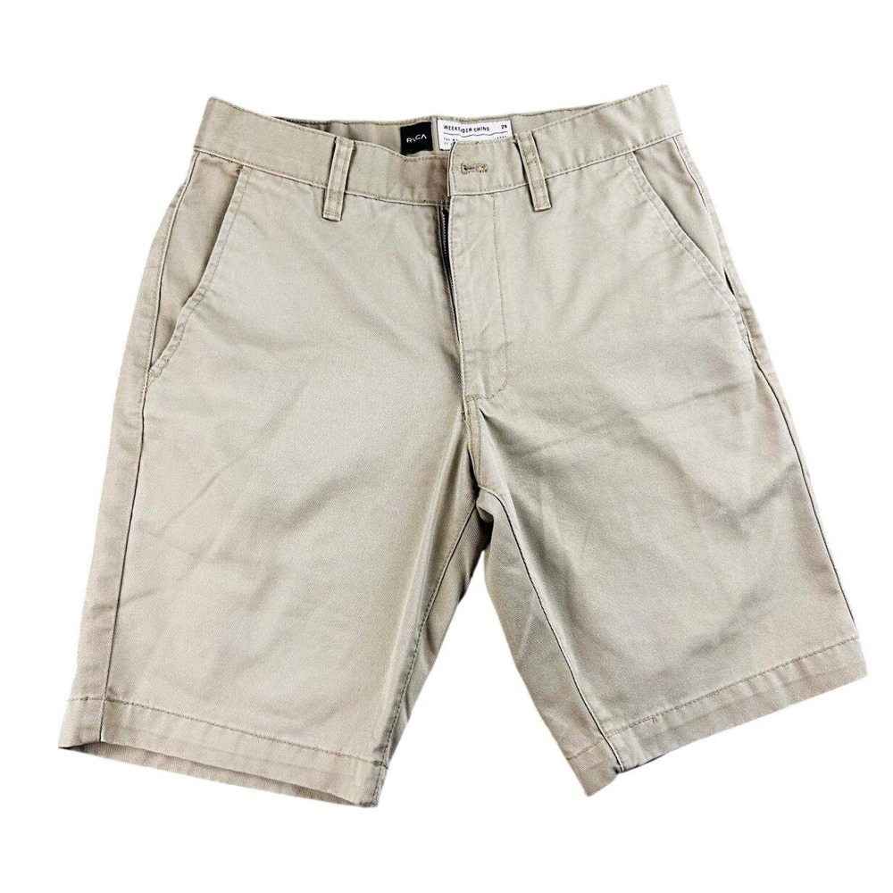 RVCA Weekender Chino Balance Hybrid Shorts‎ Men 29 Tan Khaki Pocket Surf Skate